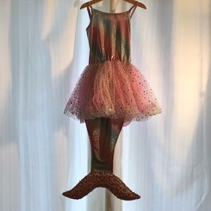 Pink poppy mermaid dress.
